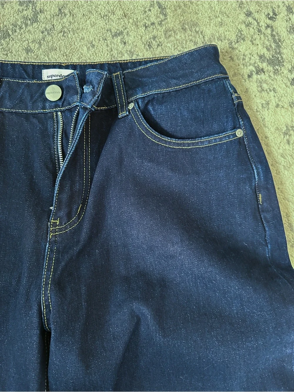 REVOLVE Superdown Cuffed High Waist Wideleg Jeans size 30 (measures 33”) - Picture 7 of 12